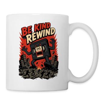 Be Kind Rewind – VHS Monster Retro Horror - Tasse - Weiß - Rechts