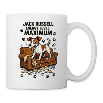 Jack Russell Energy Level Maximum Chaos Hund - Tasse - Weiß - Rechts