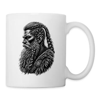 Wikinger Häuptling Aegishjalmur Tattoo - Tasse - Weiß - Rechts
