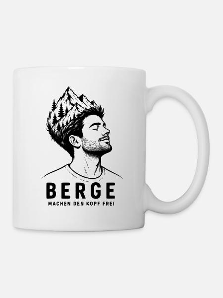 Berge im Kopf - Tasse - Weiß