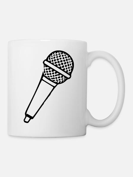 Mikrofon Musik Sänger Geschenk - Tasse - Weiß