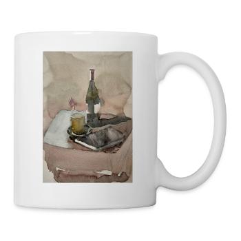 Oxy und Wein - Tasse - Weiß - Rechts