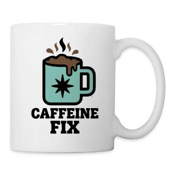 Caffeine Fix Tasse Logo - Tasse - Weiß - Rechts