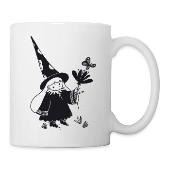Hexe pflücket Blumen & Schmetterling - v - Tasse - Weiß - Rechts