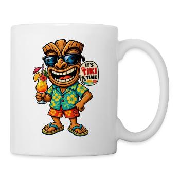 It's Tiki Time – Tiki Cocktail & Urlaubsfeeling - Tasse - Weiß - Rechts