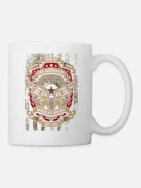 2. Verfassungszusatz T-Shirt Vintage - Tasse - Weiß