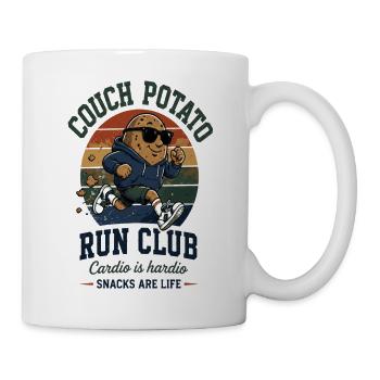 Couch Potato Run Club Retro - Tasse - Weiß - Rechts