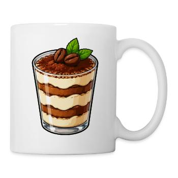 Tiramisu im Glas Kaffeecreme - Tasse - Weiß - Rechts
