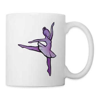 Purple Ballet Silhouette - Tasse - Weiß - Rechts