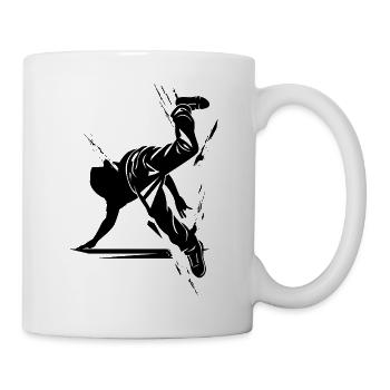 Breakdancer Zeichnung - Tasse - Weiß - Rechts