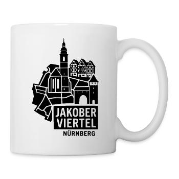 Jakober Viertel Jakobsviertel Nürnberg Silhouette - Tasse - Weiß - Rechts