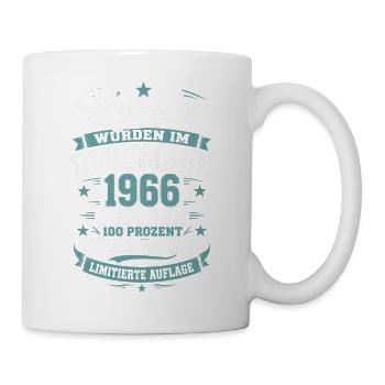 Legenden Dezember 1966 Geburtstag T-Shirt - Tasse - Weiß - Rechts