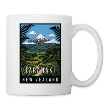 Erleben Sie den Taranaki Mountain in Neuseeland - Tasse - Weiß - Rechts