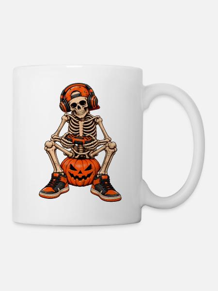 Gaming_skelett - Tasse - Weiß
