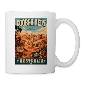 Entdecken Sie Outback von Coober Pedy in Australien - Tasse - Weiß - Rechts
