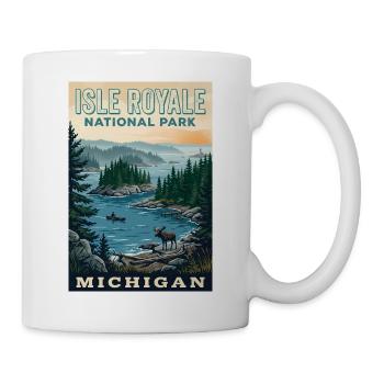 Entdecken Sie den Isle Royale Nationalpark in Michigan - Tasse - Weiß - Rechts