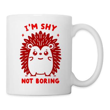 Schüchterner Roter Igel - Tasse - Weiß - Rechts