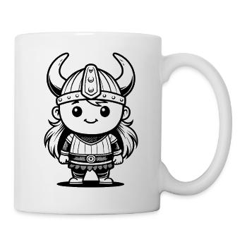 Niedlicher Wikinger - Tasse - Weiß - Rechts