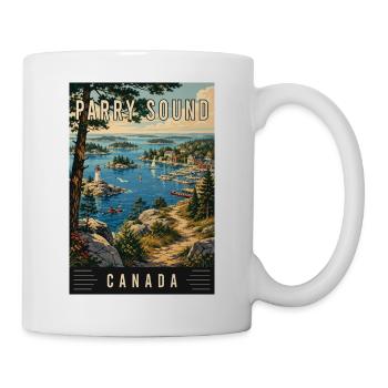 Entdecken Sie den Lakeside-Blick auf Parry Sound in Kanada - Tasse - Weiß - Rechts