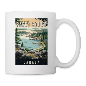 Entdecken Sie den Lakeside-Blick auf den Parry Sound in Kanada - Tasse - Weiß - Rechts