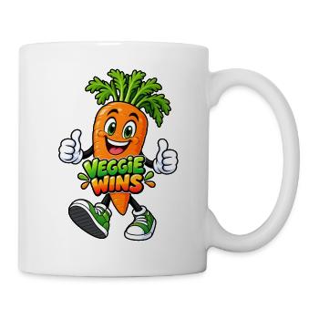 Veggie Wins Karotte Möhre - Tasse - Weiß - Rechts