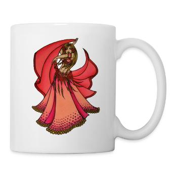 Crimson Bloom Bauchtänzerin - Tasse - Weiß - Rechts