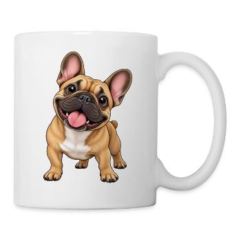 Kuschelbull: Herziger Bulldog-Charme - Tasse - Weiß - Rechts
