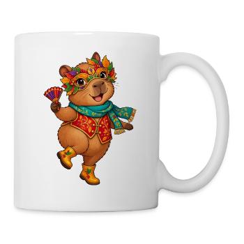 Maskenbär im Festlook - Tasse - Weiß - Rechts