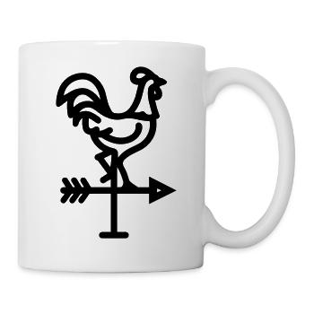 Wetterhahn - Tasse - Weiß - Rechts