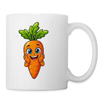 Karotten-Karotten-Gemüse - Tasse - Weiß - Rechts