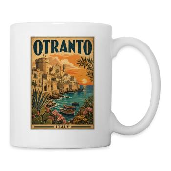 Erleben Sie die Mittelmeerküste von Otranto in Italien - Tasse - Weiß - Rechts