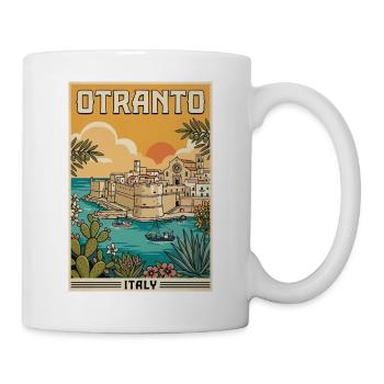 Entdecken Sie die Mittelmeerküste von Otranto in Italien - Tasse - Weiß - Rechts