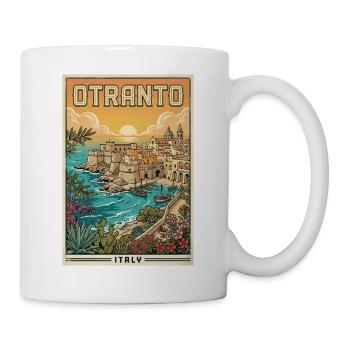 Entdecken Sie die Mittelmeerküste von Otranto in Italien - Tasse - Weiß - Rechts