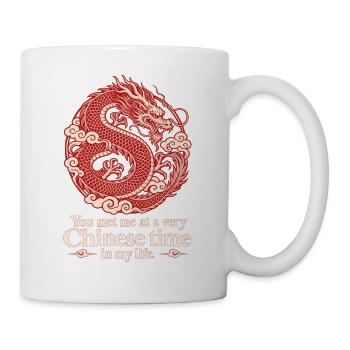 Chinesisches Drachenwolken-Emblem - Tasse - Weiß - Rechts