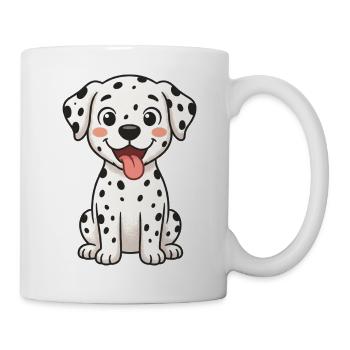 Dalmatiner Welpen Mit Zunge - Tasse - Weiß - Rechts