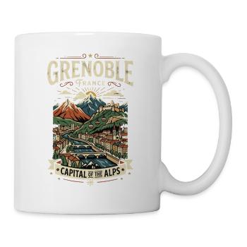 Entdecken Sie die Alpenstadt Grenoble in Frankreich - Tasse - Weiß - Rechts