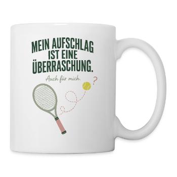 Mein Aufschlag ist eine Überraschung Tennis - Tasse - Weiß - Rechts
