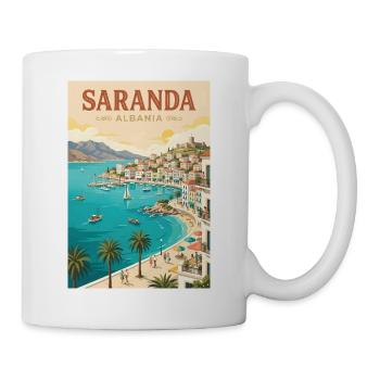 Entdecken Sie die albanische Riviera und Saranda - Tasse - Weiß - Rechts