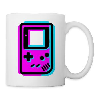 Retro Handheld Konsole Glitch - Tasse - Weiß - Rechts
