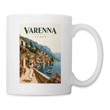 Erleben Sie den Comer See und Varenna in Italien - Tasse - Weiß - Rechts