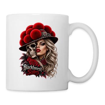 Blackforest Sister – Skull mit Bollenhut - Tasse - Weiß - Rechts