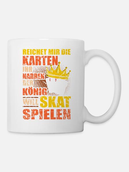 Skat Spieler Skat Club Skate Turnier Kartenspiel - Tasse - Weiß