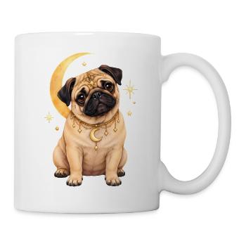 Mops Hund süßer Mops niedlicher Mops - Tasse - Weiß - Rechts