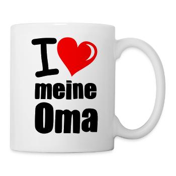I Love meine Oma - Tasse - Weiß - Rechts