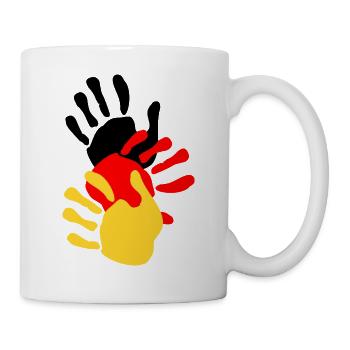 Deutschland Hände - Tasse - Weiß - Rechts