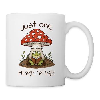 Lustiger Lese Frosch – Just One More Page Buch - Tasse - Weiß - Rechts