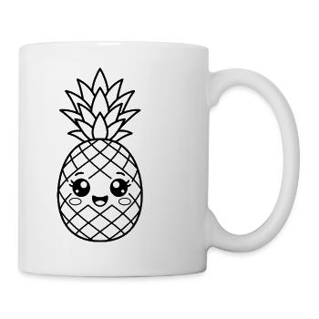 Süßes Kawaii-Ananaskind - Tasse - Weiß - Rechts