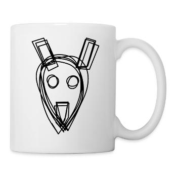 Känguru handgezeichnet - Tasse - Weiß - Rechts