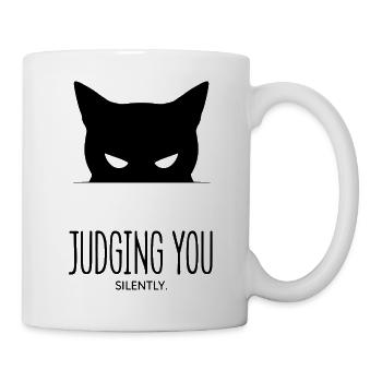 Judging you - Tasse - Weiß - Rechts