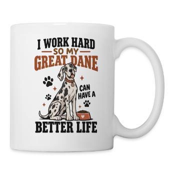 Dogge-Mama Hundeliebhaber Hunde Kunst von Haustiereltern - Tasse - Weiß - Rechts